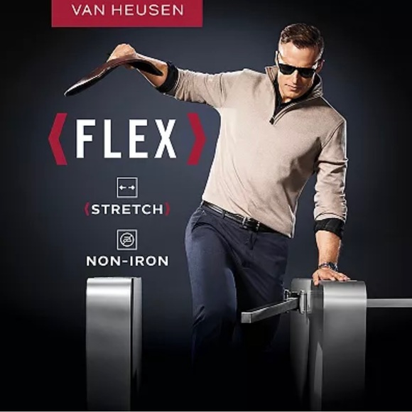 Van Heusen Flex Men’s Mock Neck Long Sleeve Quarter Zip Pullover Black Size XL - Picture 2 of 12